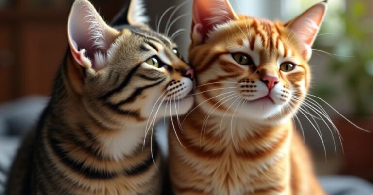 Cat Biting on Other Cats Neck