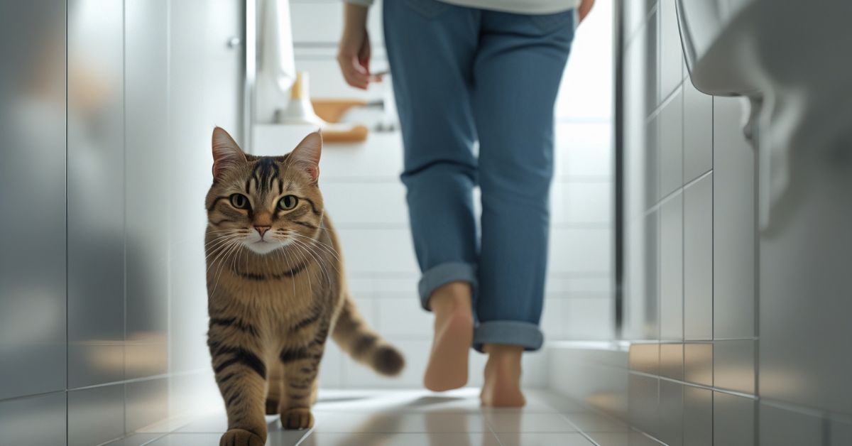 Cat Follows You to the Bathroom